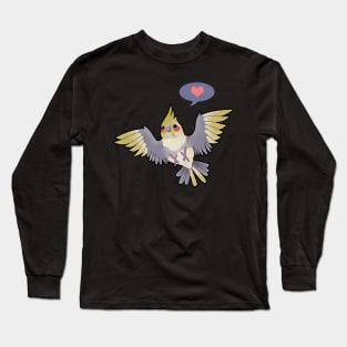 Pied Cockatiel Love Long Sleeve T-Shirt